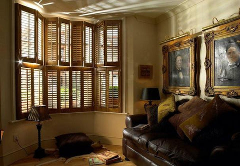 wooden shutters in a period property