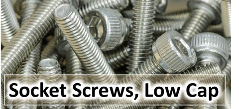 Socket Screws, Low Cap Head, Bolts, Partially threaded, Plain Shank, UNF, UNC, BSW, Whitworth, BA, Metric, Metric Fine, Imperial, Allen Key Socket, Hex Key Socket