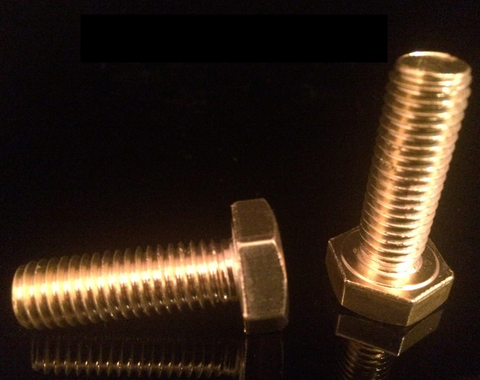 M12 Hex-Set Screw, Brass.