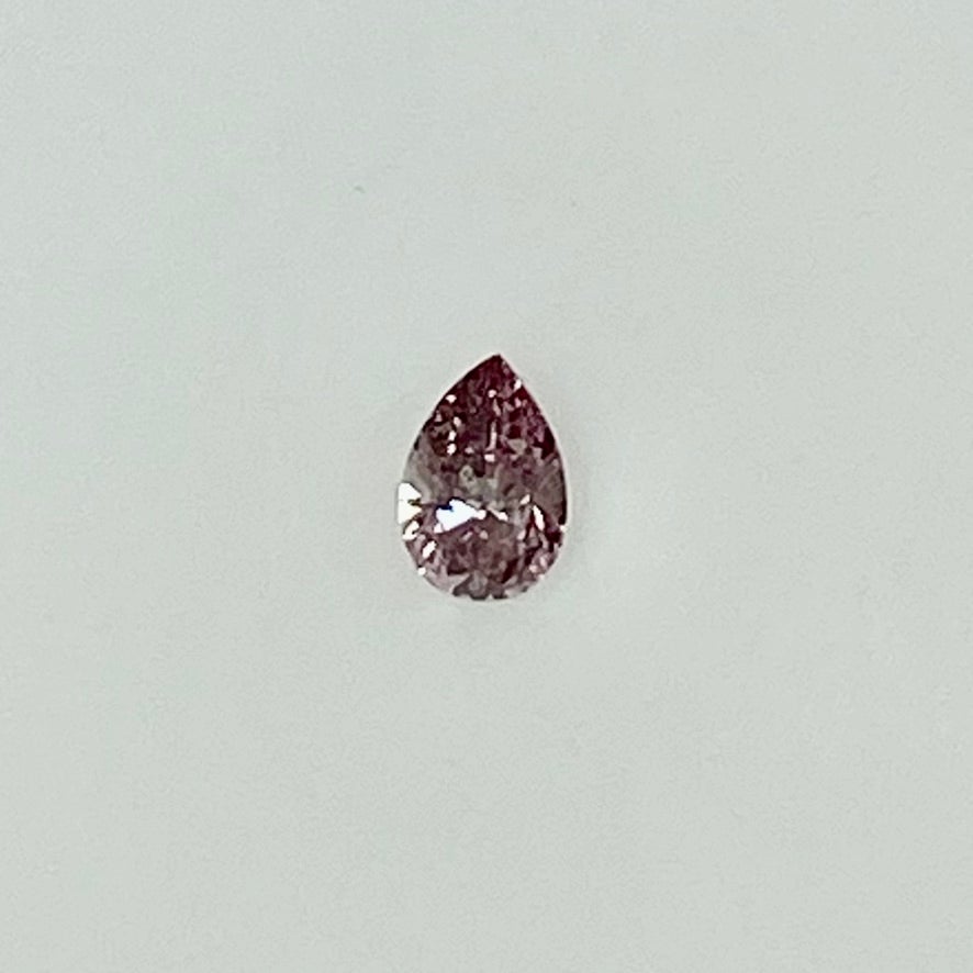 0.15 CARAT PEAR SHAPE NATURAL FANCY BROWNISH PURPLISH PINK EVEN LOOSE PINK  ARGYLE DIAMOND GIA CERTIFIED 0.15 CT FBPP BY MIKE NEKTA NYC