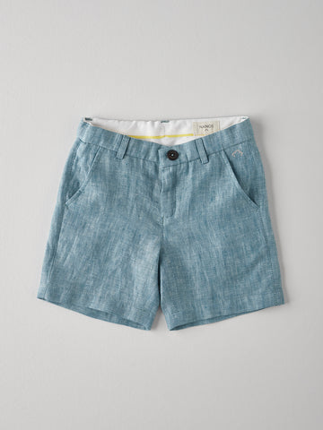 Nanos Blue Linen Shorts
