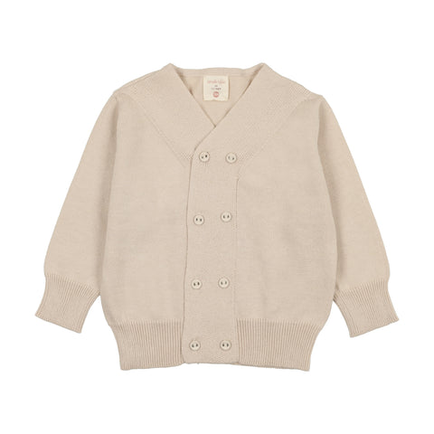 Lil Legs Oat Double Breasted Cardigan
