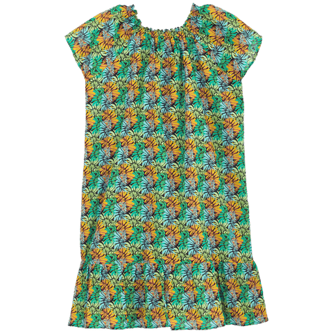 Vilebrequin Cotton Voile Girls Dress Jungle