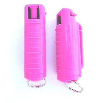 2 Police Magnum .5oz Molded Key Chain Pepper Spray Hot Pink NEW-PM05M-HPNKX2