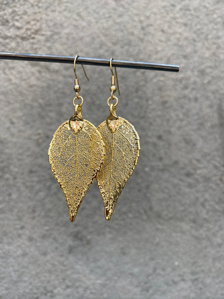 Real Leaf Earrings (multiple options)