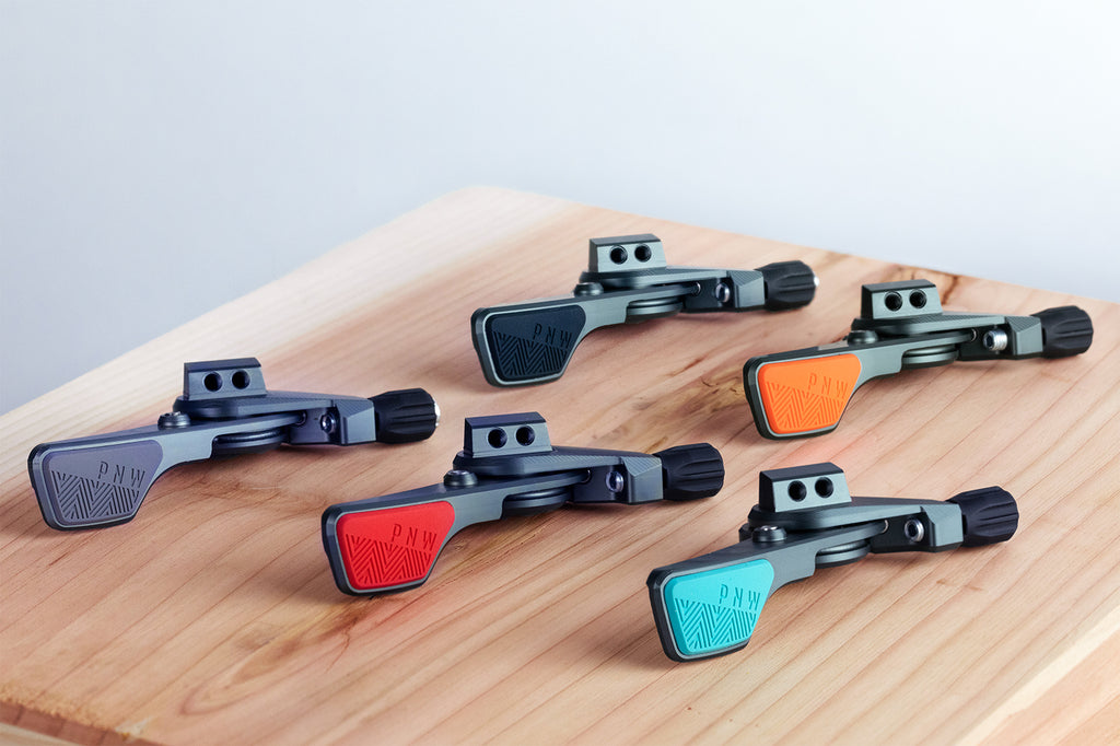 The PNW Components Loam Lever currently comes in five eye-catching colors. 