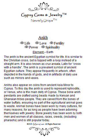 Gypsy Gems & Jewelry™ Ankh Facts