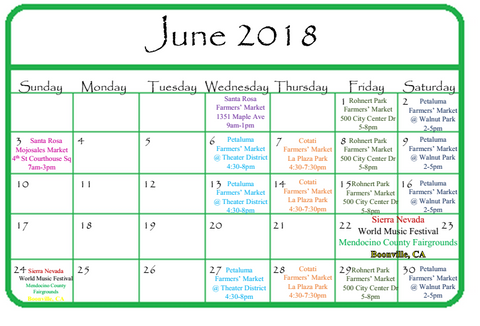GG&J June 2018 Events Calendar