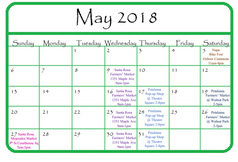 GGandJ May 2018 Events Calendar 