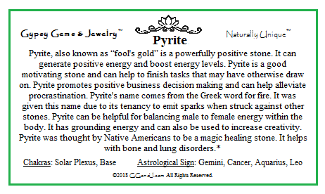 Pyrite fun facts on GGandJ.com