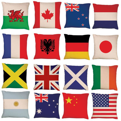 Flags of the world cushion covers by Flag Studio