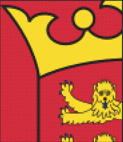 Pixelated crest Red Dragon Flagmakers