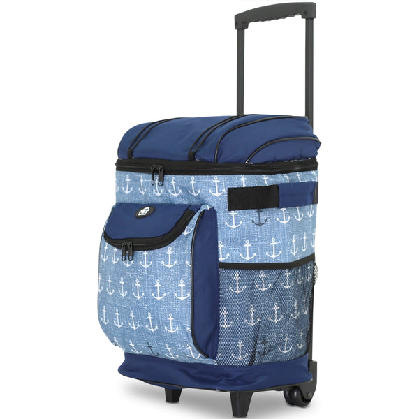 travelers club luggage insulated rolling cooler table