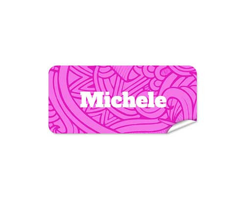 Pink Aztec 48pk Labels - Rectangle