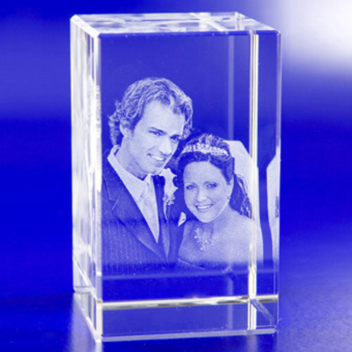 3D Crystal Portraits Rectangle Tower (2 person)