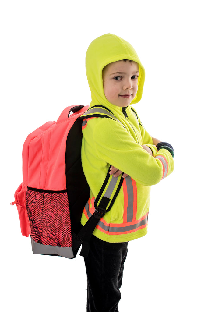 Hi Viz Kids' Safety Backpack - pink/orange