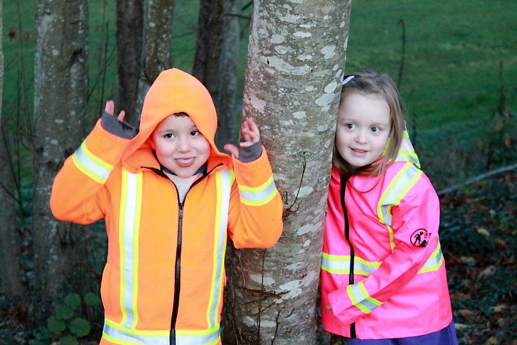 High Viz Kids' Safety Rain Jacket Pink