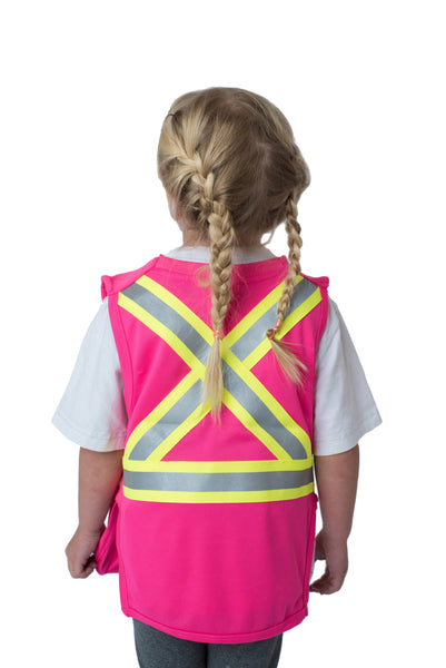 Hi Viz Kids' Safety Vests Pink  Children's High Visibility Vest