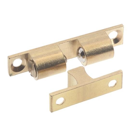 Cabinet Catch - Double Ball Catch - Solid Brass Construction - 1-11/16" Inches to 2-3/4" Inches - Multiple Finishes - Sold Individually