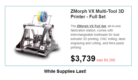 ZMorph VX 3D Printer Sale