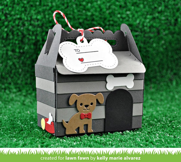 Lawn Fawn Scalloped Treat Box Dog House  ̹ ˻