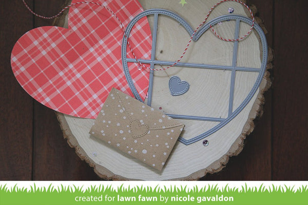 Lawn Fawn Stitched Heart Envelope  ̹ ˻