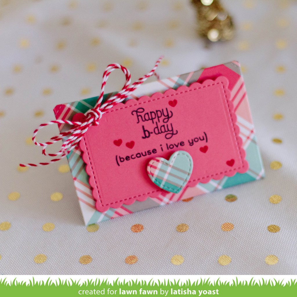 Lawn Fawn Stitched Heart Envelope  ̹ ˻