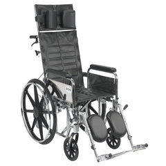 Sentra Reclining Wheelchair, Detachable Full Arms