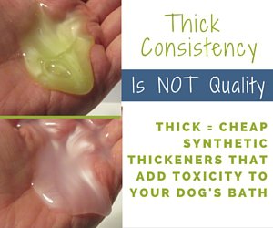 Thick Organic Dog Shampoo Isn't Quality - It is Dangerous