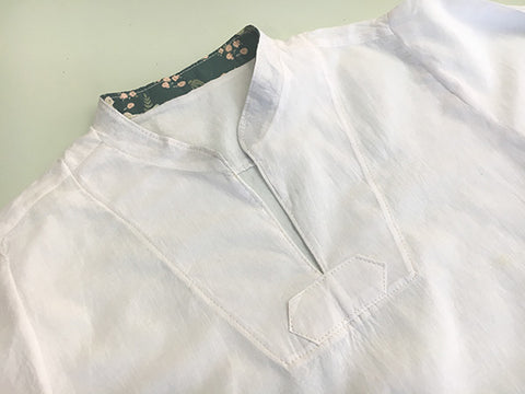 Breeze Shirt Sewing Pattern by Twig + Tale - How to add eyelets