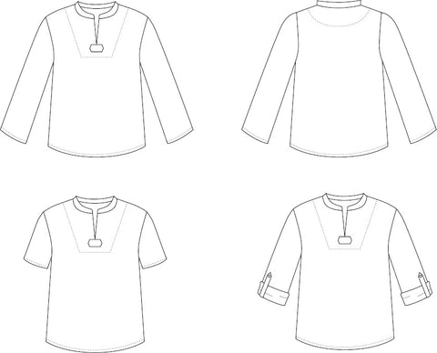 Breeze Shirt sewing pattern by Twig + Tale - View Diagrams