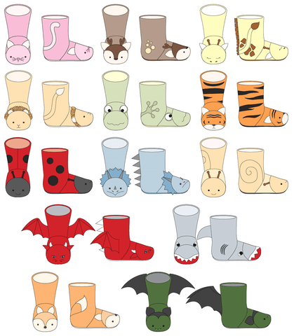 Twig + Tale Wild Things Boots Illustrations