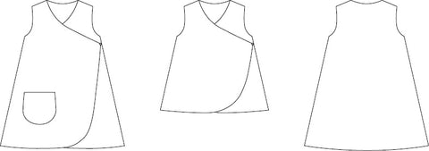 Petal Wrap Dress Illustrations