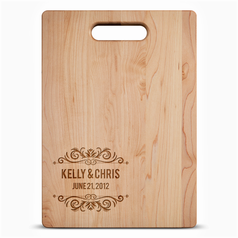 Couples Cutting Board - Floral