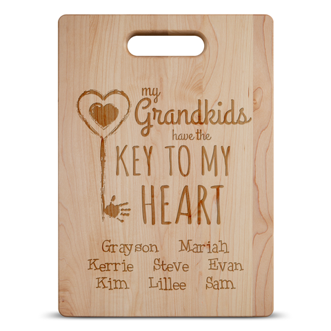 Key To Grandma's Heart Cutting Board
