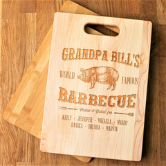 Grandpa World Famous Barbecue Cutting Board