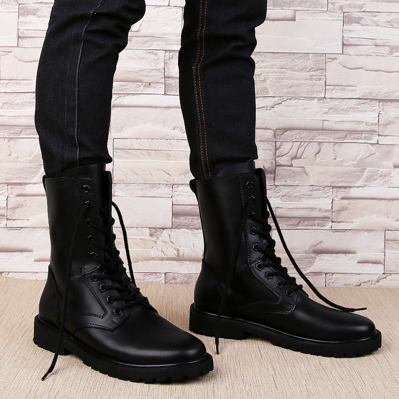 slip on combat boots