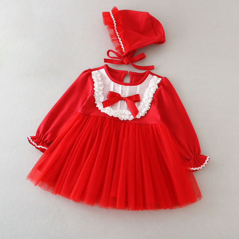 childrens red christmas dress