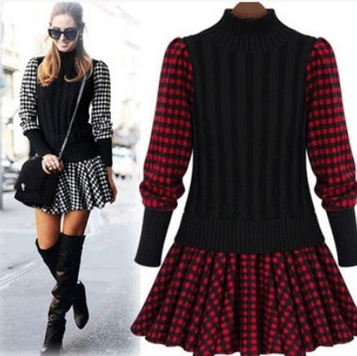 plaid sweater dresses