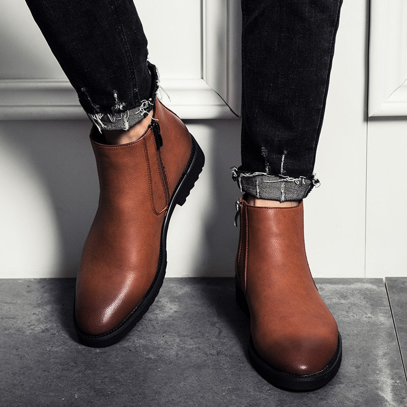 Fashion Autumn Winter Men Chelsea Boots 