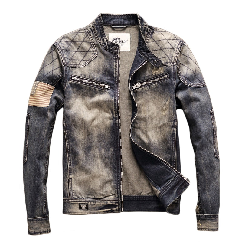 men's denim motorcycle jackets