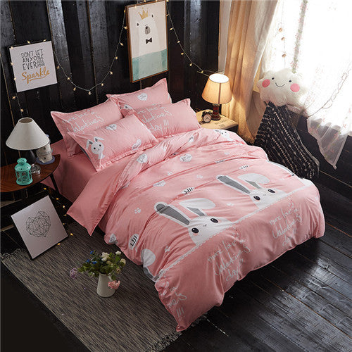 Home Textile Grey Bedding Star Duvet Cover Set Printed Bed Sheet