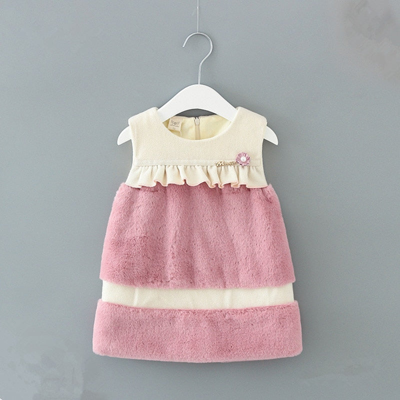 fur dress for baby girl