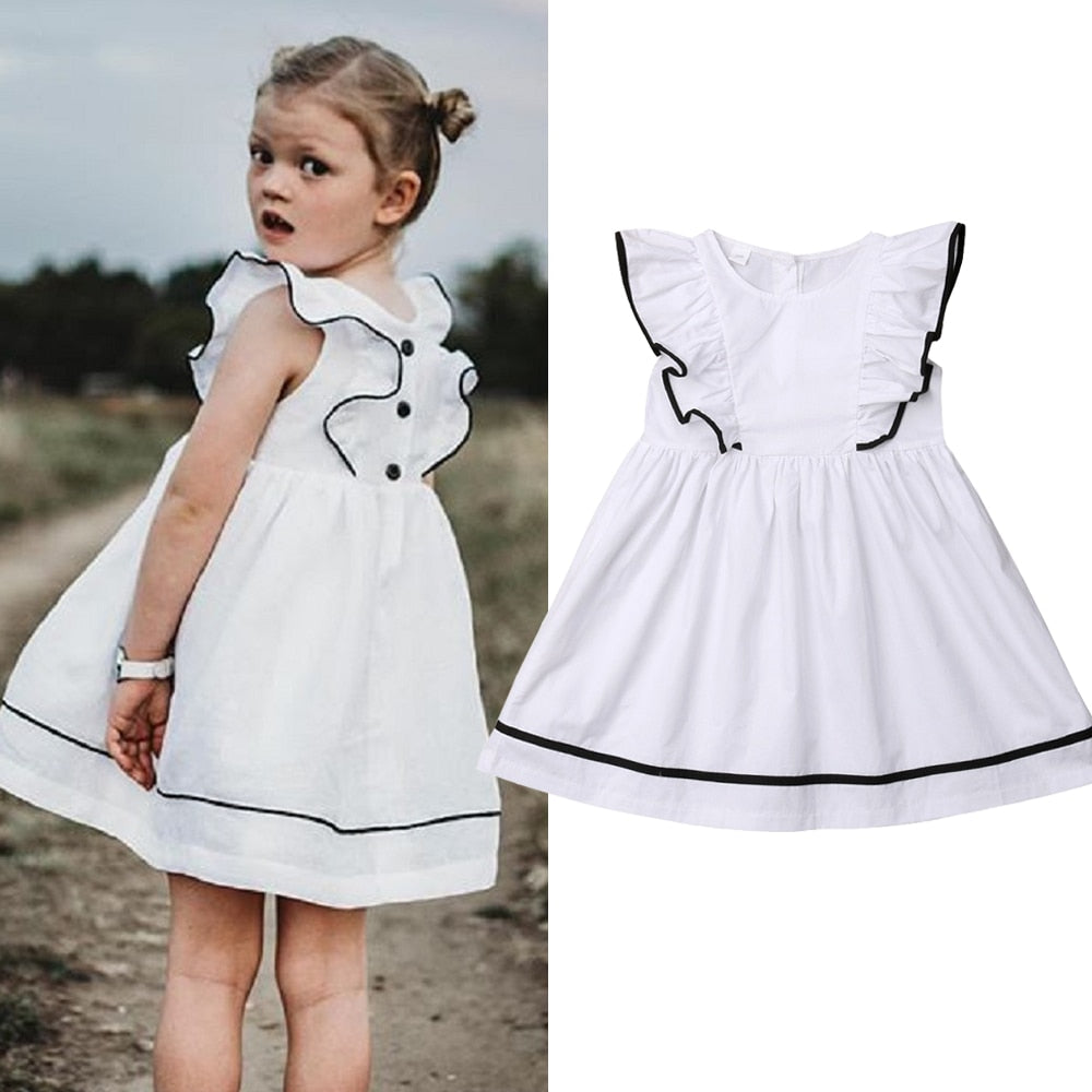 baby girl white casual dress