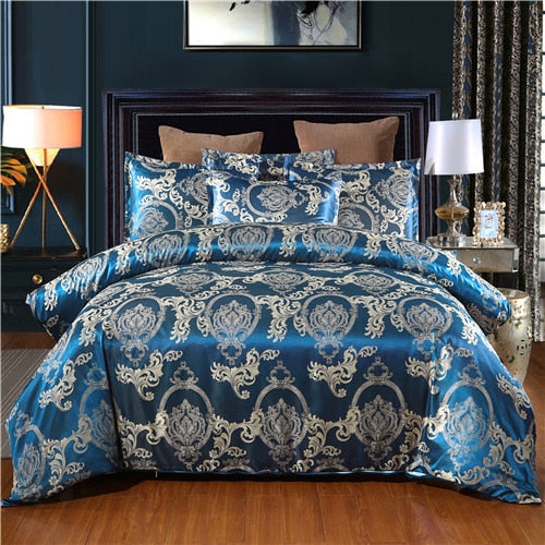 Luxury Jacquard Bedding Set Single Queen King Size Duvet Cover Set