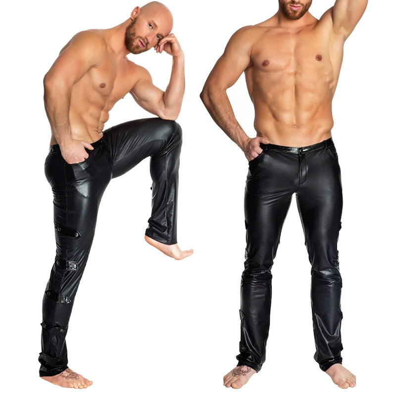 patent leather pants for men