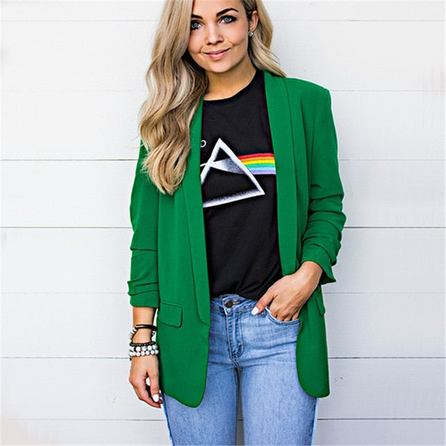 green dress jacket womens