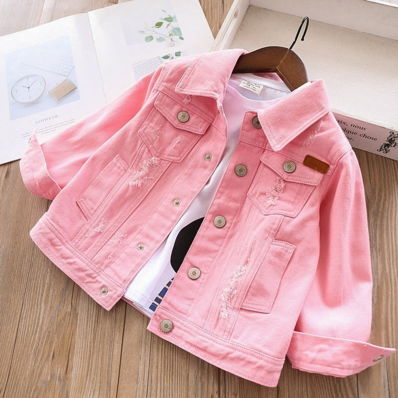 ladies pink denim jackets