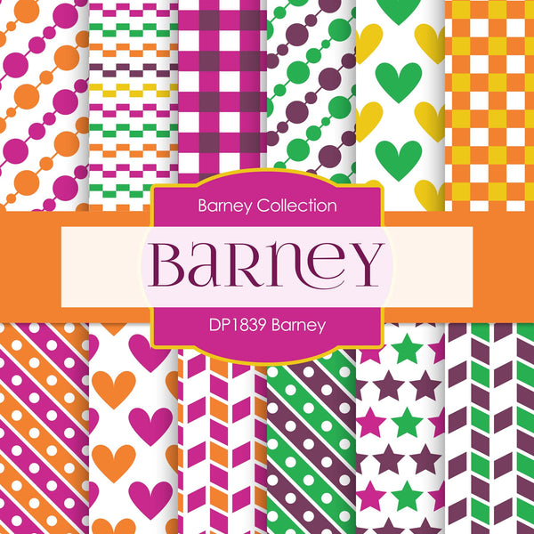 barney wrapping paper