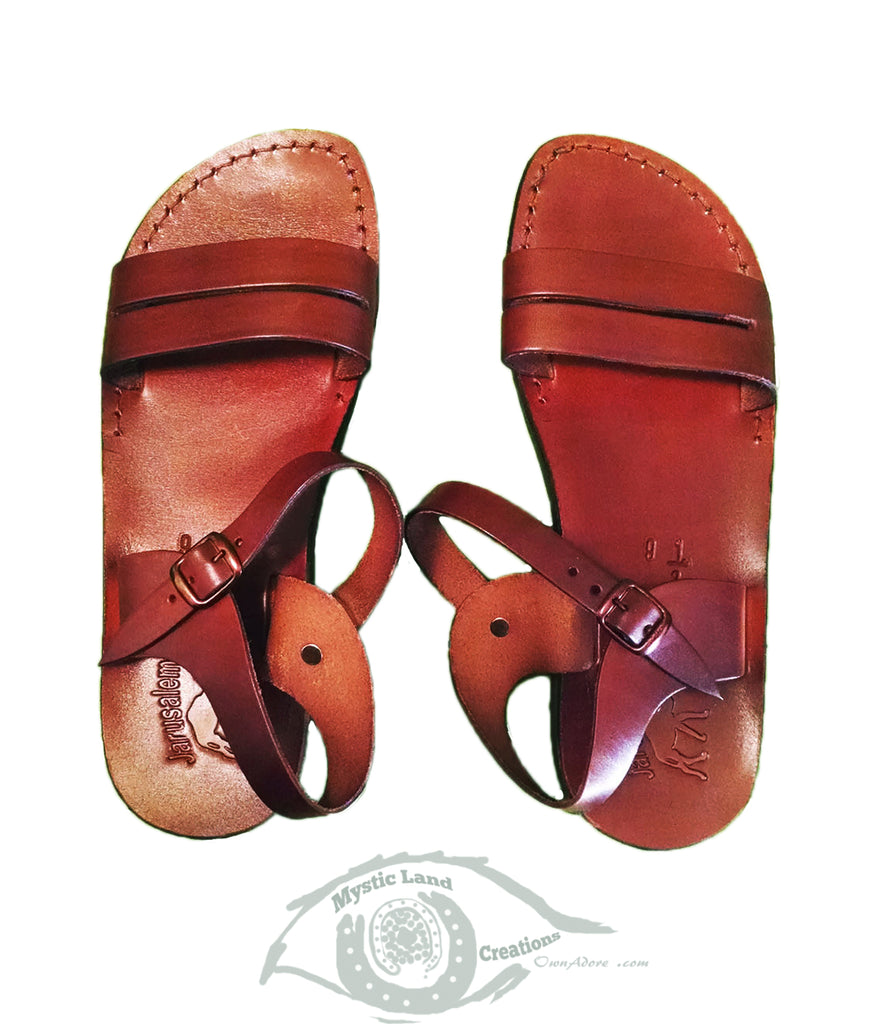 real leather sandals
